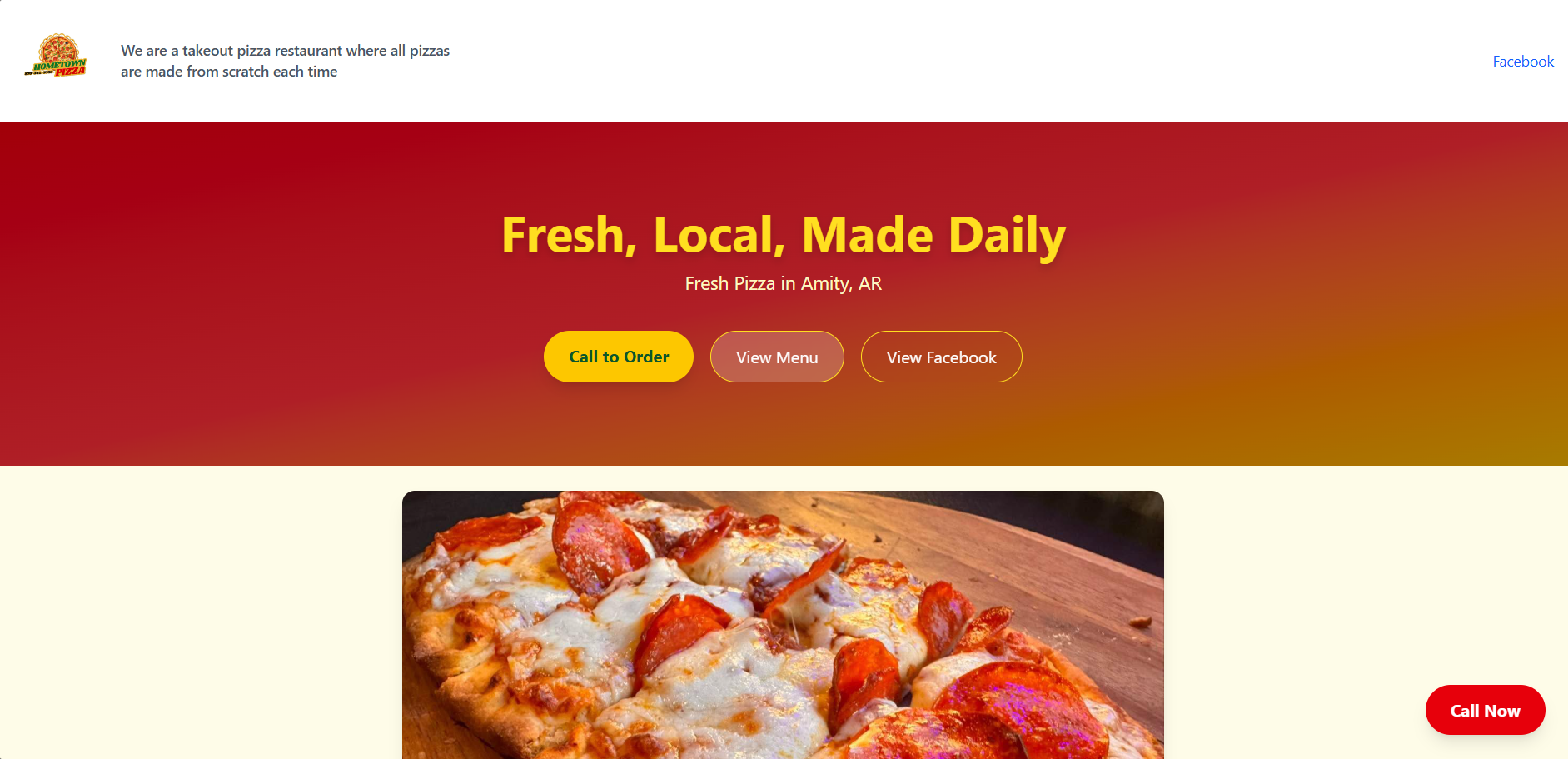 Pizza Shop Website